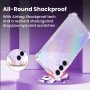 Yohii Coque pour Samsung Galaxy A35 5G Paillettes, 2 Pièces Protection Écran en Verre Trempé, Ultra Mince Transparent Glitter Ho