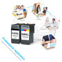 7Magic PG-545XL CL-546XL Remplacement pour Cartouche Canon 545-546 pour Cartouche Encre Canon 545 et 546 XL pour Canon Pixma TS3