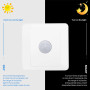 Aisuoka Interrupteur de Capteur de Mouvement Infrarouge PIR 220V ContrôLe Automatique Interrupteur D'éClairage de Lampe LED DéTe