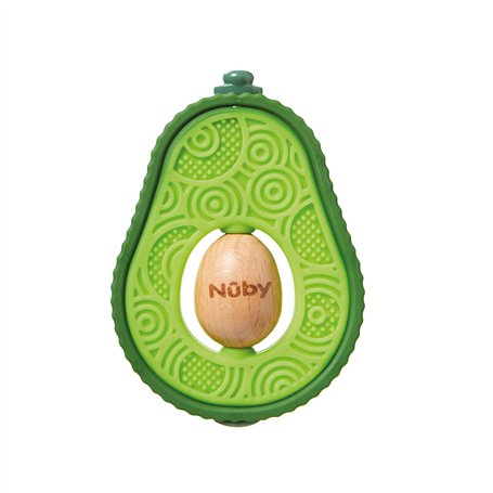 Nuby Anneau de dentition en forme d'avocat | Prise en main facile | Sans BPA | Convient dès 3 mois