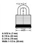Master Lock Cadenas 1803Q en acier laminé, lot de 4, clés identiques