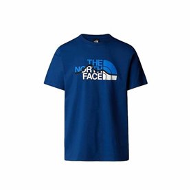 T-shirt à manches courtes homme The North Face Mountain Line Tee NF0A87NTD1R1 Bleu
