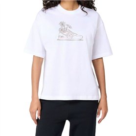 T-shirt à manches courtes femme New Balance WT43556 WT Blanc