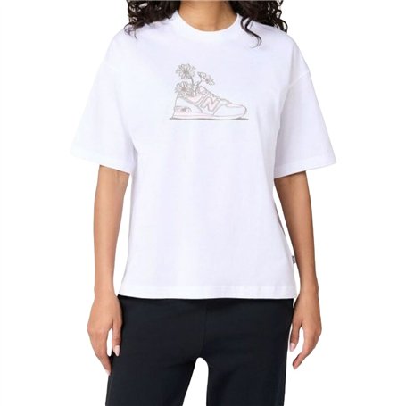 T-shirt à manches courtes femme New Balance WT43556 WT Blanc