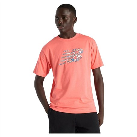 T-shirt à manches courtes homme New Balance NAT LOGO SS MT51920 DTR Rose