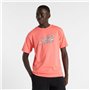 T-shirt à manches courtes homme New Balance NAT LOGO SS MT51920 DTR Rose