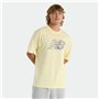 T-shirt à manches courtes homme New Balance NAT LOGO SS MT51920 PCR Jaune