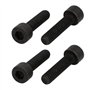 sourcing map 4pcs M5x20mm Vis Filetage Gauche à Tête Six Pans Creux Cylindrique Boulon 8.8 Grade Acier au Carbone entièrement fi