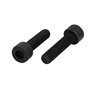 sourcing map 4pcs M5x20mm Vis Filetage Gauche à Tête Six Pans Creux Cylindrique Boulon 8.8 Grade Acier au Carbone entièrement fi