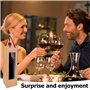 Nizirioo Lot de 20 sacs cadeaux en papier kraft pour bouteilles de vin - Avec poignée - Organisateur de vin - Pour mariage, fête