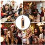 Nizirioo Lot de 20 sacs cadeaux en papier kraft pour bouteilles de vin - Avec poignée - Organisateur de vin - Pour mariage, fête