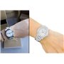 Suisse Rare Gravure Argent Date Cadran 34 mm Femmes Acier Inoxydable Montre-Bracelet The City BU9144