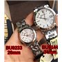 Suisse Rare Gravure Argent Date Cadran 34 mm Femmes Acier Inoxydable Montre-Bracelet The City BU9144