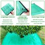 WRQIOO Tapis de plantation à 12 trous, topiaire, bâche de paysage à tailler, 4 coins avec boucles d'angle pouvant se lever autou