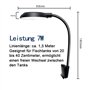 GERUI Lampe d'aquarium 7 W USB 5 V 2 A à spectre complet - Éclairage LED d'aquarium - Minuterie réglable - Luminosité réglable -