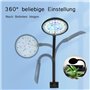 GERUI Lampe d'aquarium 7 W USB 5 V 2 A à spectre complet - Éclairage LED d'aquarium - Minuterie réglable - Luminosité réglable -