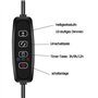GERUI Lampe d'aquarium 7 W USB 5 V 2 A à spectre complet - Éclairage LED d'aquarium - Minuterie réglable - Luminosité réglable -