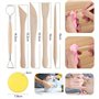 YANGWEN 24 Pièces Set d'Outils de Poterie – Kit Complet de Sculpture sur Argile pour Céramique, Modelage et Gaufrage – Outils Pr