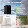 Climatiseur Mobile, 5 en 1 Climatiseur Portable Rafraichisseur D'air Silencieux avec Télécommande, 4 Vitesses, 2 Brumes, 2-12H T