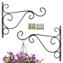 XNJIHWA 2 PCS Support Plante Porte Plante Mural Suspendu Crochet Mural Plant Métal Support Mural pour Plante