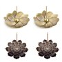 4 pièces Porte Encens de Lotusen Laiton