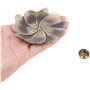 4 pièces Porte Encens de Lotusen Laiton,Support Encensoir,6 Trous avec Collecteur de Cendres,Brûleur d'Encens en Bâton pour Mais