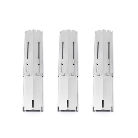 LOKHING Lot de 3 plaques de Chauffage universelles de Rechange réglables et résistantes en Acier Inoxydable pour Barbecue à gaz