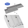LOKHING Lot de 3 plaques de Chauffage universelles de Rechange réglables et résistantes en Acier Inoxydable pour Barbecue à gaz,