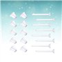 100pcs Clair Boucles d'oreille en Silicone Boucles d'oreilles Bouchons sécurité Balle Embrayage Remplacement Fournitures de Bric