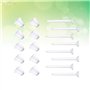 100pcs Clair Boucles d'oreille en Silicone Boucles d'oreilles Bouchons sécurité Balle Embrayage Remplacement Fournitures de Bric