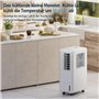 Climatiseur Mobile sans évacuation 3 en 1 : climatiseur, déshumidificateur, ventilateur - Économie d'énergie de 150 W pour cuisi
