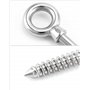 QWORK® 8 Pcs. Boulon àœil avec fileté bois 8 mm - M8 x 80 mm - Acier inoxydable 304