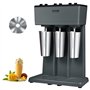 VEVOR Mixeur Électrique pour Milkshakes 3 Têtes Machine à Milkshake 750 W 3 Vitesses 15000/18000/21000 tr/min 3 Gobelets en Inox