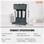 VEVOR Mixeur Électrique pour Milkshakes 3 Têtes Machine à Milkshake 750 W 3 Vitesses 15000/18000/21000 tr/min 3 Gobelets en Inox