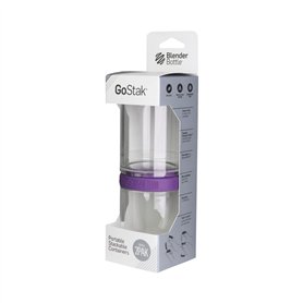 Blender Bottle GoStak Boîte 2Pak 150ml | boîtes de conservation| Tritan| sans BPA | plum