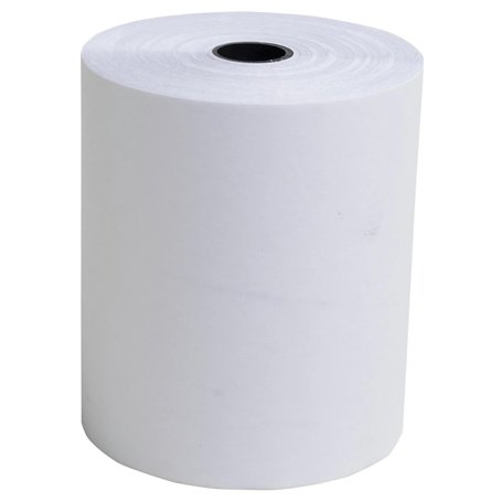 Exacompta - Réf. 40359E - Paquet de 5 bobines pour tickets de caisse 76x70 mm - 24m- 2 plis chimique (blanc/blanc) autocopiant 5