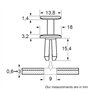 Restagraf - Rivet Plastique Multi-Usage - Compatible avec Citroën, Mitsubishi, Peugeot (Certains Véhicules) - Réf. 130162 - Sach