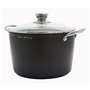 Batterie de cuisine - Tous feux dont induction - Baumalu - Aluminium forgé - Anti-adhésif - 4 pieces - Noir