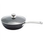Batterie de cuisine - Tous feux dont induction - Baumalu - Aluminium forgé - Anti-adhésif - 4 pieces - Noir