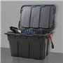 EURO VANADIUM Boite de Rangement Plastique pour Garage avec Couvercle et Clips de Fermeture - 55 L