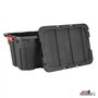 EURO VANADIUM Boite de Rangement Plastique pour Garage avec Couvercle et Clips de Fermeture - 55 L