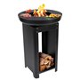 KZ GARDEN - Brasero Plancha au Charbon de Bois - Barbecue Teppanyaki Diamètre 61cm - Cuisine Conviviale Extérieure