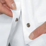 KODAMA - Tunique Médicale Femme Col Rond -Blanche, Manche Courte- Blouse Professionnel Boutons Pression – Facile d'entretien (Ta