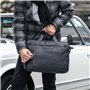 Alassio 47034 Tiber Sac à bandoulière en cuir véritable avec compartiment rembourré pour ordinateur portable 15" Compartiment pr