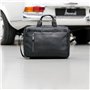 Alassio 47034 Tiber Sac à bandoulière en cuir véritable avec compartiment rembourré pour ordinateur portable 15" Compartiment pr