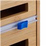 Relaxdays Distributeur Papier Aluminium et Film Alimentaire, Porte-Rouleaux Mural, Bambou, HxLxP 31 x 36 x 10 cm, Nature