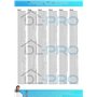 DL-pro Lot de 3 amortisseurs 80N pour Bosch Siemens 673541 00673541 11039636 Amortisseur de friction pour machine à laver