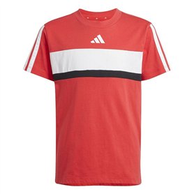 T shirt à manches courtes Enfant Adidas J 3S TIB T JI6213 Rouge
