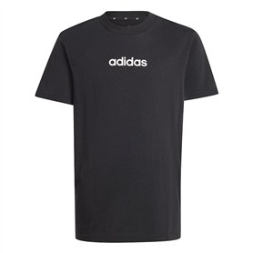T shirt à manches courtes Enfant Adidas J LIN TEE 160 JC9748 Noir