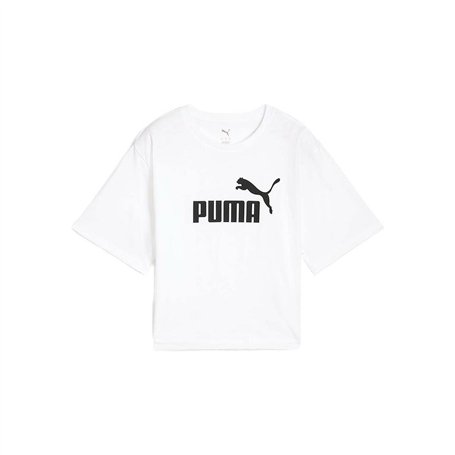 T-shirt à manches courtes femme Puma ESS Cropped No. 1 Logo Relaxed Tee C/O 684972 02 Blanc